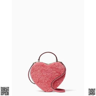 美國代購正品 Kate Spade 毛絨桃心斜挎包