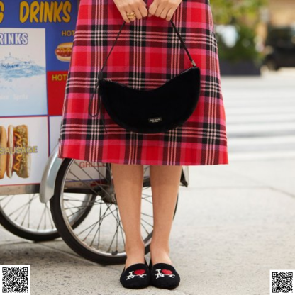 美國代購正品 Kate Spade 毛茸茸半月包