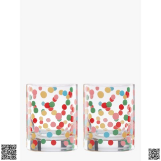美國代購正品 Kate Spade 波點水杯（2件裝）