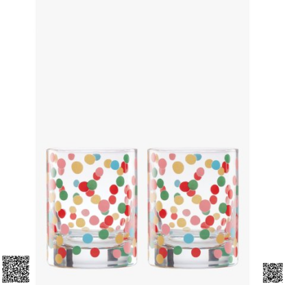 美國代購正品 Kate Spade 波點水杯（2件裝）