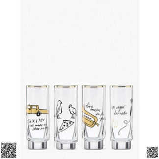 美國代購正品 Kate Spade 玻璃杯套裝（4件）