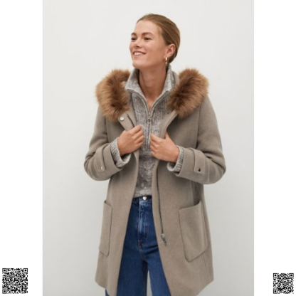 美國代購正品 Mango 仿皮草派剋服