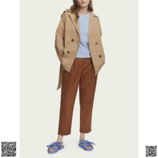 美國代購正品 Scotch & Soda Short 短款法式風衣外套