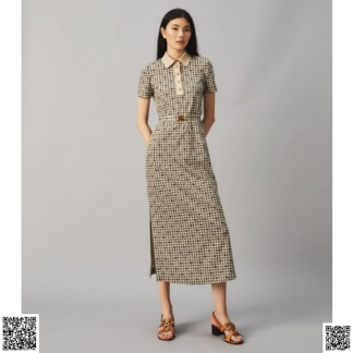 美國代購正品 Tory Burch 櫻花polo領連衣裙