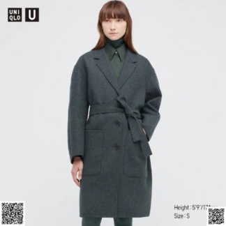 美國代購正品 Uniqlo U 係列羊毛混紡大衣