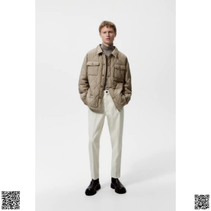 美國代購正品 Zara 菱格夾棉外套