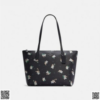 美國代購正品 雪人印花托特包