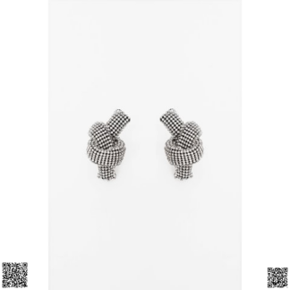 美國代購正品 Alexander Wang 滿鑽繩結耳飾