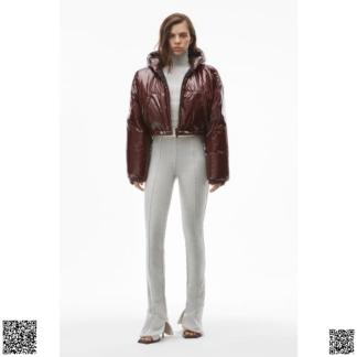 美國代購正品 Alexander Wang 短款亮麵羽絨服
