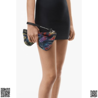 美國代購正品 Alexander Wang 霓虹滿鑽手拿包