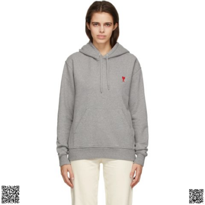 美國代購正品 Ami Alexandre Mattiussi Grey Ami de Coeur 帽衫