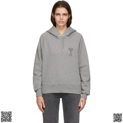 美國代購正品 Ami Alexandre Mattiussi Grey Ami de Coeur 帽衫