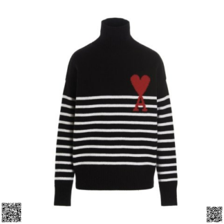 美國代購正品 Ami 條紋愛心毛衣