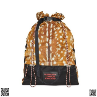 美國代購正品 Burberry 小鹿印花雙肩包