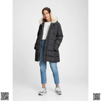 美國代購正品 Gap 毛領大衣