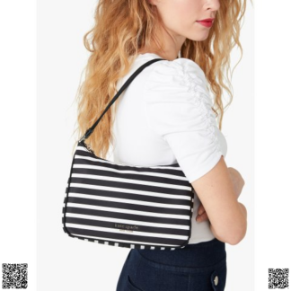 美國代購正品 Kate Spade 條紋腋下包