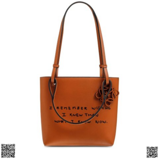 美國代購正品 Loewe DH SQUARE WORDS 皮革Tote包