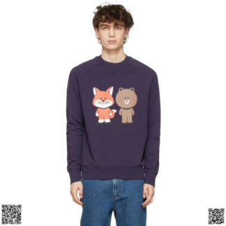 美國代購正品 Maison Kitsune LINE FRIENDS 閤作款衛衣