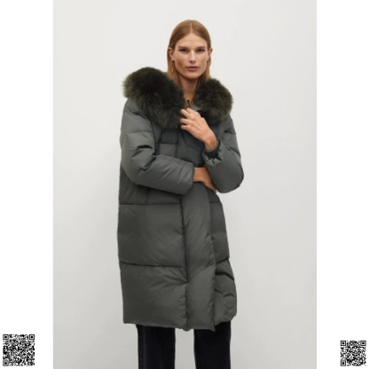 美國代購正品 Mango 仿皮草羽絨服