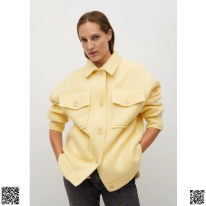 美國代購正品 Mango 廓形羊毛混紡外套