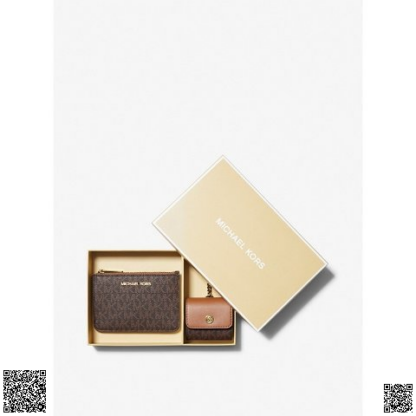 美國代購正品 Michael Kors 老花零錢包AirPods盒 2件禮盒