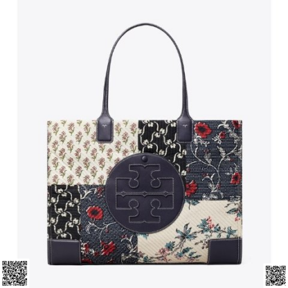 美國代購正品 Tory Burch Ella 拼色托特包