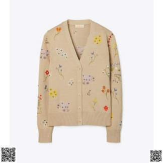 美國代購正品 Tory Burch 花朵刺綉開衫