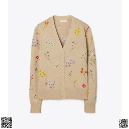 美國代購正品 Tory Burch 花朵刺綉開衫