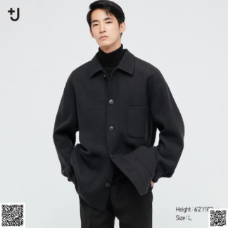 美國代購正品 Uniqlo +J 羊毛混紡襯衫夾剋