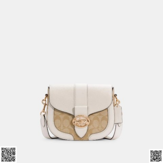 美國代購正品 COACH Georgie老花馬鞍包