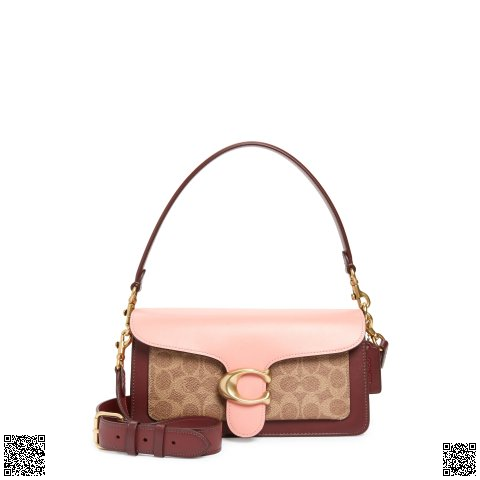 美國代購正品 Coach Coated Canvas Colorblock 斜挎包