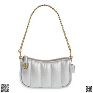 美國代購正品 Coach Quilted Metallic 腋下包