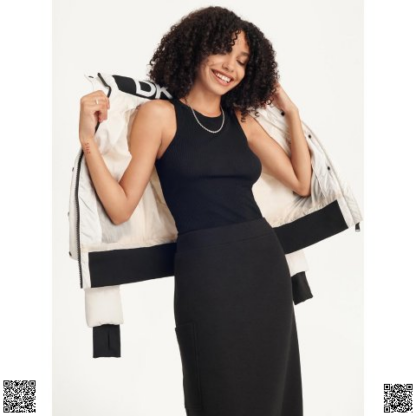 美國代購正品 DKNY WIDE RIB 保暖外套