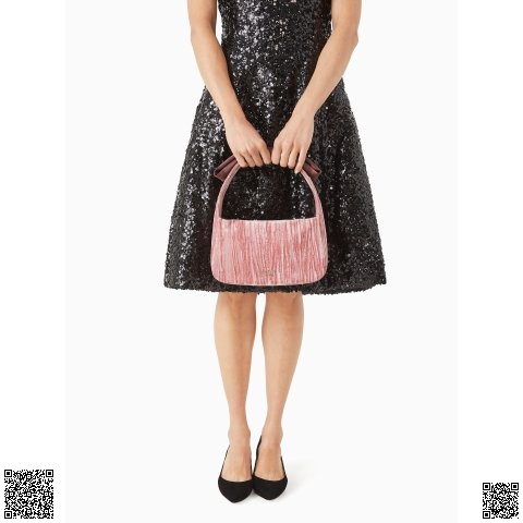 美國代購正品 Kate Spade crush 褶皺蝴蝶結手拿包