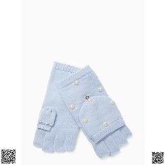 美國代購正品 Kate Spade 珍珠嬰兒藍手套
