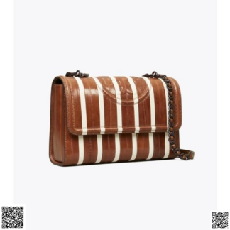 美國代購正品 Tory Burch Fleming Eel巧剋力棕鏈條包