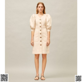 美國代購正品 Tory Burch 泡泡袖連衣裙