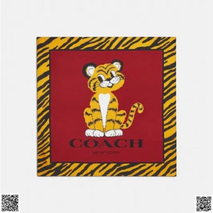 美國代購正品 虎紋絲巾
