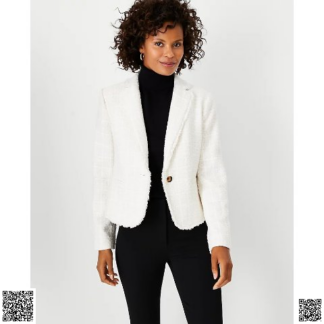 美國代購正品 Ann Taylor 小香風粗呢夾剋外套