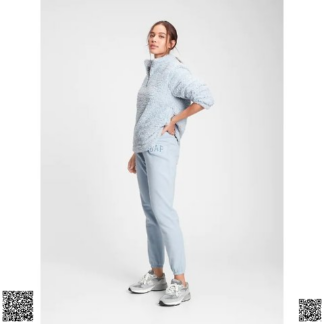 美國代購正品 Gap Logo 嬰兒藍 抓絨慢跑褲