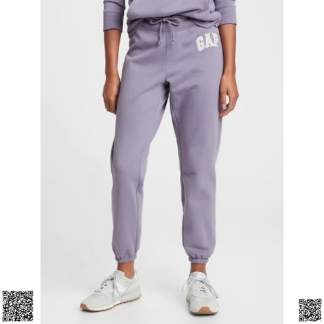 美國代購正品 Gap Logo 香芋紫 抓絨慢跑褲