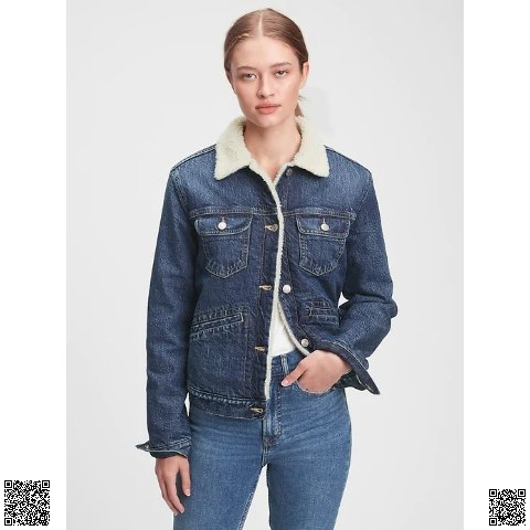 美國代購正品 Gap 加絨牛仔夾剋