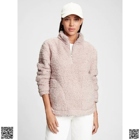 美國代購正品 Gap 半拉鏈毛絨衛衣