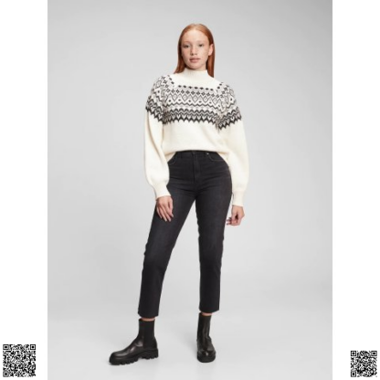 美國代購正品 Gap 印花半高領毛衣