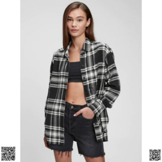 美國代購正品 Gap 廓形法蘭絨襯衫