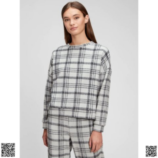 美國代購正品 Gap 格紋抓絨衛衣