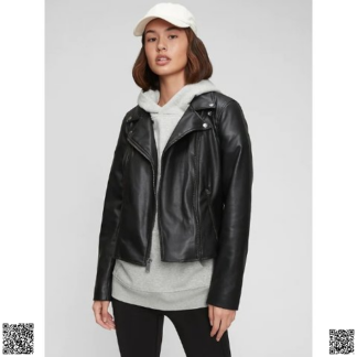 美國代購正品 Gap 素皮機車夾剋