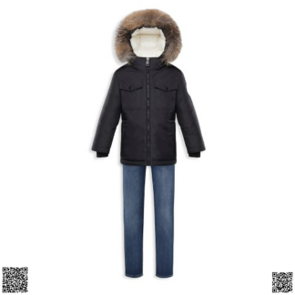 美國代購正品 Moncler 兒童毛領羽絨服