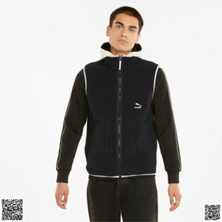 美國代購正品 Puma CLSX Sherpa 男士連帽背心外套