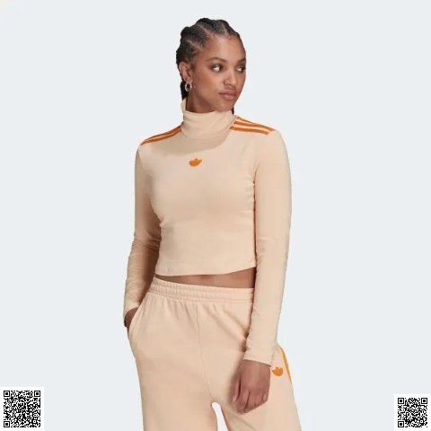 美國代購正品 Adidas Cropped Tight Fit Metallic-Stripe 長袖